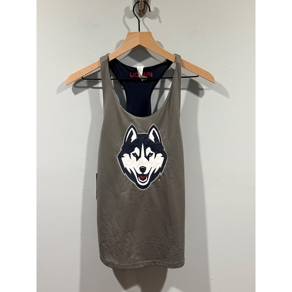 Colosseum UConn Huskies Reversible Racerback Tank Top Navy Grey Women Medium NEW